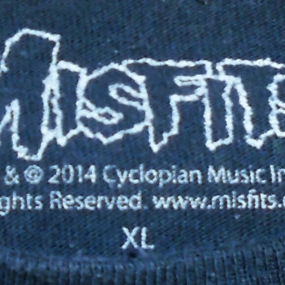 misfits skull stars stripes xl tee - glenn danzig death alive goth punk horror - Picture 2 of 3